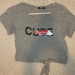 Cropped “Cute but Psycho” Top